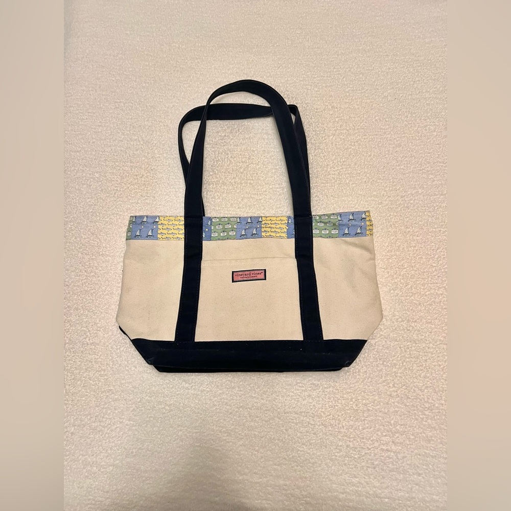 Vineyard Vines Patchwork Classic Canvas Tote - image 1